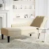 vidaXL Chaiselongue mit Kissen und Rechter Armlehne Creme Produktbild-Vorschau 2