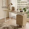 Grand bureau avec rangements, MDF, 3 tiroirs, 130 x 55 x 75 Voir les images du produit 2