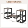 A diagram showing the dimensions of a wine rack. Podgląd zdjęcia produktu
