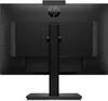 The back of a black HP monitor on a light gray background. Voir les images du produit