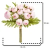 Blumenstrauß mit Kunstblumen, 18 rosa Pfingstrosen, 30 cm Produktbild-Vorschau 4