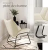 Fauteuil KJELD bouclé rembourré avec une capacité de charge Voir les images du produit 4