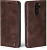 A brown flip case for a smartphone is shown from two angles. Produktbild-Vorschau