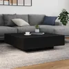vidaXL Couchtisch Schwarz Eichen-Optik 100 x 100 x 31 cm Produktbild-Vorschau 2