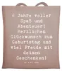 Mr. & Mrs. Panda Tote Bag Spruch 6. Geburtstag Freude - Produktbild-Vorschau 1