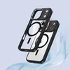 Two black and clear iPhone cases are shown against a light blue and white background. Náhled obrázku produktu
