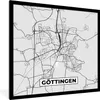 MuchoWow® Gerahmtes Poster Karte - Stadtplan - Deutschland Produktbild-Vorschau 1