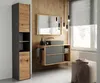 Armoire de toilette haute avec étagères MARGO - chêne Voir les images du produit 3