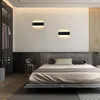 Moderna lampada da parete a led per interni nera, lampada Anteprima dell’immagine prodotto 3