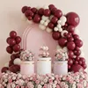 105er Ballonbogen-Set bordeauxrot, 45/38/30/35 cm, Helium, Hochzeit, Geburtstag Productafbeelding-voorbeeld