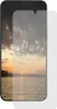 A screen protector is placed over a smartphone displaying a sunset over a body of water. Produktbild-Vorschau
