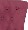 vidaXL Chaise rembourrée à haut dossier vin rouge velours Voir les images du produit 6