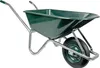 A green wheelbarrow with a metal frame and a black tire, shown against a white background. Produktbild-Vorschau