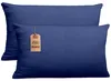 set di 2 copricuscini 100% cotone 40x80 cm blu navy Anteprima dell’immagine prodotto 1