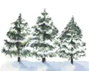 Zuty - Malen nach Zahlen - DREI NADELBÄUME UND SCHNEE Produktbild-Vorschau 3