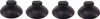 Four black suction cups are lined up against a white background. Anteprima dell’immagine prodotto