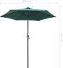 vidaXL Ombrellone verde 200 x 224 cm Alluminio Anteprima dell’immagine prodotto 13