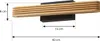 Lucande LED-Wandleuchte Lieske, 40 cm, Holz, schwarz Produktbild-Vorschau 4