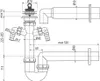 Siphon Spülbecken DN 70 Edelstahlgitter Abflussrohr DN 40 Produktbild-Vorschau 2
