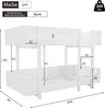 MODFU Etagenbett Stockbett 90x200 Kinderbett mit Treppe, Produktbild-Vorschau 6