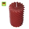Stumpenkerze aus Paraffin, gedreht, Altrot, WENZEL, 110/70 Produktbild-Vorschau 2