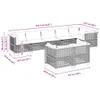 vidaXL 8-tlg. Garten-Sofagarnitur mit Kissen Schwarz Poly Produktbild-Vorschau 6