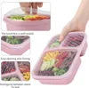 4er-Pack Bento-Lunchbox-Set, 3 Fächer, Weizenstroh, Produktbild-Vorschau 3