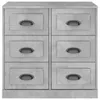 vidaXL Sideboard gris béton 70x35,5x67,5 cm Bois composite Voir les images du produit 6