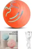 A vibrantly colored interactive dog toy ball with a charging cable and a user manual shown in the background. Podgląd zdjęcia produktu