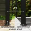 Outsunny Anbaupavillon Pergola mit Dach, Wasserabweisend Produktbild-Vorschau 5