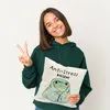 Frosch in blauer Decke Kissen mit Spruch Anti-Stress Kissen Produktbild-Vorschau 2