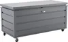 A gray storage box with wheels is shown against a white background. Produktbild-Vorschau