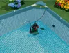 A submersible pump is operating in a partially filled above-ground swimming pool. Produktbild-Vorschau