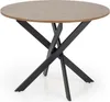 Kulatý stůl EDGAR 100x100 ořech/černá Náhled obrázku produktu 10