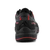 The back view of a black and red hiking shoe. Produktbild-Vorschau