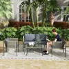 Sada zahradního nábytku Outsunny z polyrotanu – lounge set Náhled obrázku produktu 2