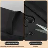 A split image showing two close-up views of a black protective cover. The left side highlights a handle, and the right side demonstrates water resistance with water droplets and scissors. Produktbild-Vorschau