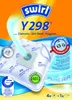 Packaging for Swirl Y298 vacuum cleaner bags, showing the product and its features. Produktbild-Vorschau