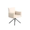 A single beige armchair with a black metal base is shown against a white background. Produktbild-Vorschau