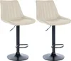 2er Set Barhocker Toni Kunstleder chrom - creme Produktbild-Vorschau 10