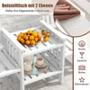 COSTWAY Gartenbank mit Tisch, 2-Sitzer Bank Sitzbank Produktbild-Vorschau 5