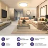 A modern living room with a ceiling light, sofas, and a coffee table. Produktbild-Vorschau