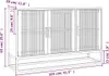 A line drawing of a black sideboard with dimensions indicated by text and lines. Náhled obrázku produktu