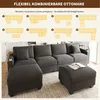 Merax U-förmiges Ecksofa 6-Sitzer, Soffa mit Produktbild-Vorschau 7