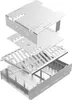 An exploded view of a disassembled metal grill. Produktbild-Vorschau