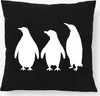 Huuraa Kissen Pinguine Silhouette 40x40cm mit Füllung Black Produktbild-Vorschau 1