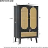 okwish Sideboard 60*40*110cm mit Rattan-Design, 2 Türen und Produktbild-Vorschau 7
