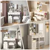 Make-up tafel met spiegel en verstelbare LED-verlichting – Productafbeelding-voorbeeld 11
