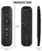 Product size chart showing dimensions of a remote control. Produktbild-Vorschau