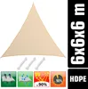 UV Sonnensegel 6x6x6 HDPE Dreieck Sonnenschutz Überdachung Produktbild-Vorschau 2